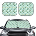 thumbnail image 2 of JUNZAN Horse And Flower Pattern Car Windshield Sun Shade | Reflective Sunshade | Foldable 2-Piece Sun Shield Protect Your Car | Fits Sedans, SUVs, Hatchbacks-Small, 2 of 6