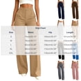 thumbnail image 3 of SeekIslan Wide Leg Loose Pants for Women High Waisted Business Casual Slack Pants, 3 of 5