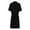 Black, variant on JTieacloth Soft Loose Sleepwear Male Casual Nightgown Solid Color Homewear Short Sleeve Half Waist Tie Robe Black