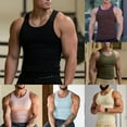 thumbnail image 6 of Mens Summer Knitted Ribbed Fitness Sports Leisure Slim Vest Muscle Tank Tops, 6 of 11