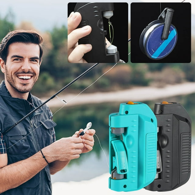 Xihbxyly Anudador Linhu Gt, Recargable Por Usb, Fácil de Anudar para Pescar, Línea de Carbono con Unión de Pe, Anzuelo de Acero Inoxidable, Creación Rápida de Nudos, Operación Por Una Sola Persona, H