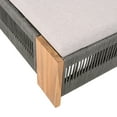 thumbnail image 5 of Chaise Lounge With Cushion, Teak look wood & Grey rope & Natural Metal, 5 of 13
