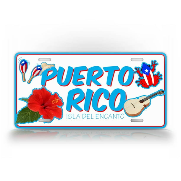 Puerto Rico Isla Del Encanto License Plate Novelty Puerto Rican Auto