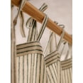 thumbnail image 7 of The Art Box Linen Farmhouse Curtains Gree Stripe Gauze Linen Boho Rustic Tie Top Window Drapes for Living Room ,52 x 18 Inch, 2 Panels, 7 of 7