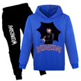 thumbnail image 1 of Moonsky Girl/boy Fashion Casual Long Sleeve Wednesday Printed Hooded Sweatshirt Pants Set Hoodies New Logo Fashion Cool Hoodie Men Women Sweatshirts(130#Dark Blue), 1 of 2