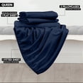 thumbnail image 2 of Juego de sábanas Utopia Bedding Queen de microfibra cepillada, color azul marino, 2 of 6
