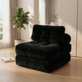 thumbnail image 4 of Convertible Folding Sofa Bed with Back Support, Portable Chair for Living Room Bedroom, Black, 4 of 9