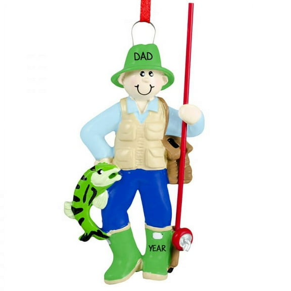 Fisherman Personalized Christmas Ornament DO-IT-YOURSELF