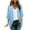 Blue, variant on Ohufall Womens 3/4 Sleeve Chiffon Cardigan Tops Summer Light Breathable Open Front Cover Up Fashion Solid Casual Bolero Sheer Shrugs for Women