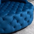thumbnail image 3 of Blue Modern Accent Chair with Velvet / Match Living Room Style, 3 of 6