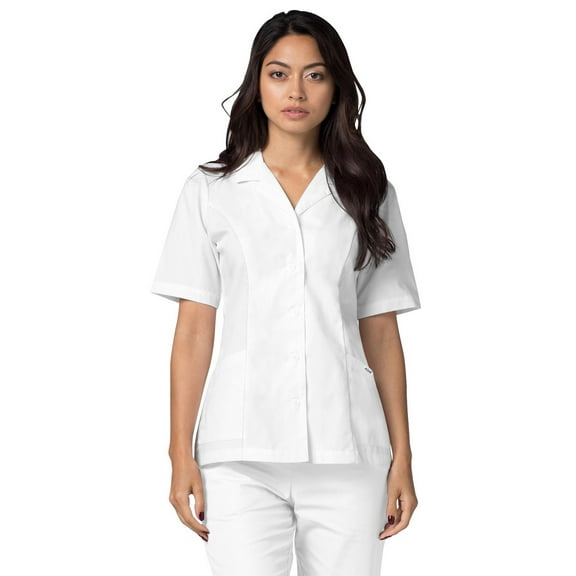 Adar Universal Scrubs For Women - Lapel Collar Scrub Top