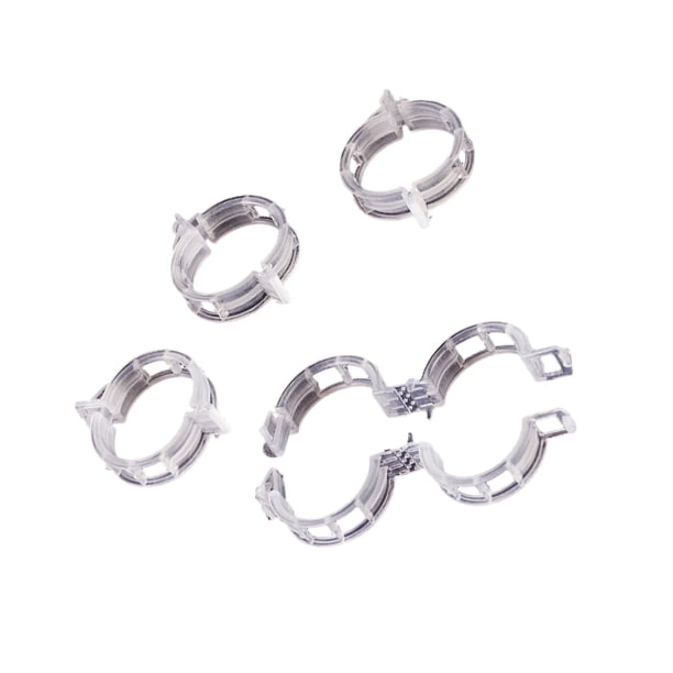 Billuyoard Clip de soporte para plantas de 200 piezas, reemplazo desmontable, Color sólido, antipérdida, antioxidante, herramienta de anillo de Jardín y Patio Blanco transparente