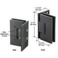 thumbnail image 5 of CRL GEN3440RB Oil Rubbed Bronze Adjustable Wall Mount Offset Back Plate Hinge, 5 of 8