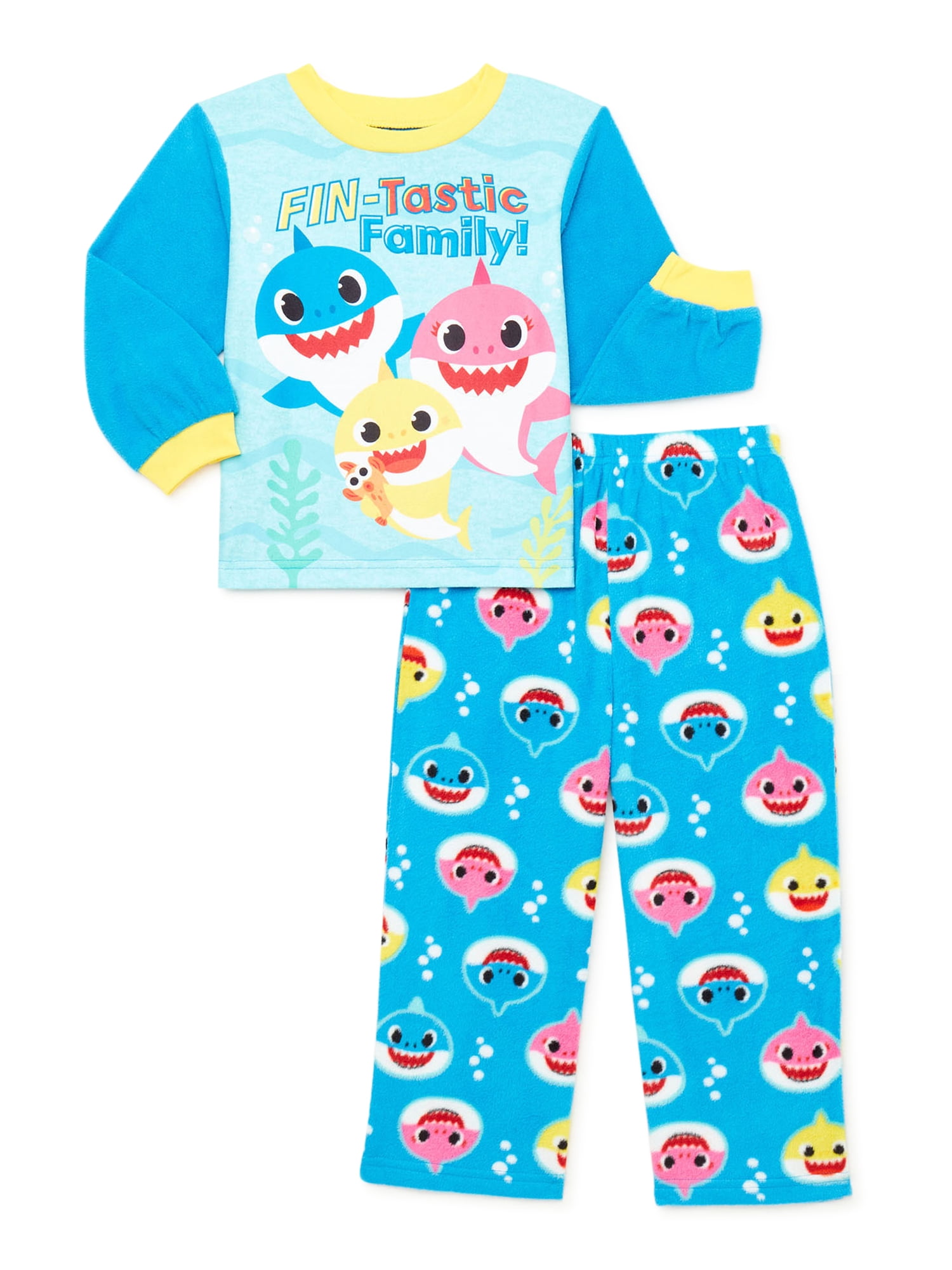 Baby Shark Baby and Toddler Boys Fleece Pajama Set, 2-Piece, Sizes 12M-4T