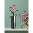 thumbnail image 2 of Serene Spaces Living Large Black Cylinder Vase, Minimalist Style for Modern Home Decor, Tall Geometric Flower Vase, Fit For Table Centerpieces & Office Tabletop Decor, Measures 3.75" D & 9.75" T, 2 of 4