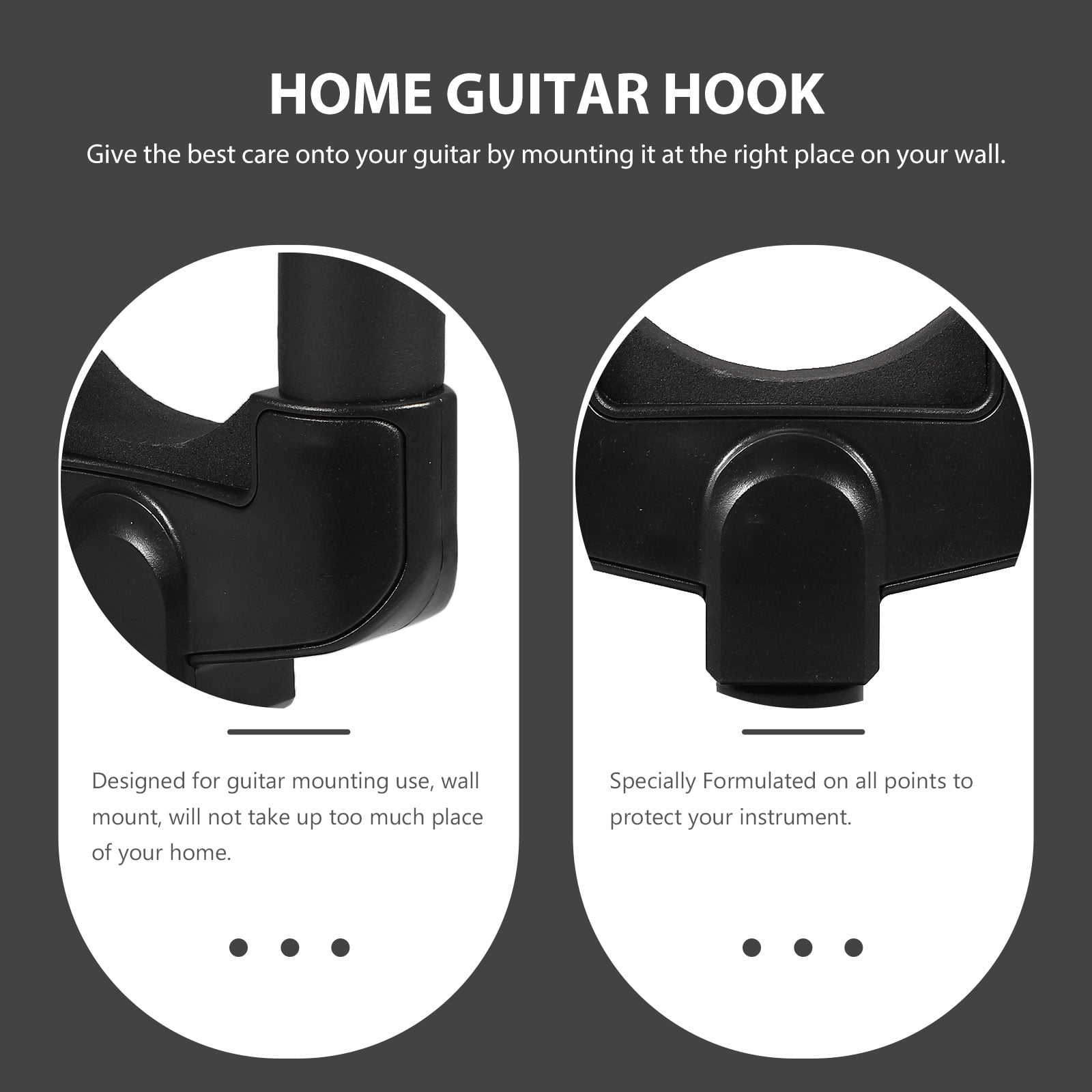 UPKOCH 6Pcs Wall Guitar Hangers with Auto Locking Grip for Effective Music Practice