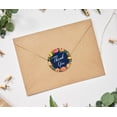 thumbnail image 3 of Darling Souvenir 45 Pcs Round Wedding Envelope Seal Blue Floral Wreath Thank You Stickers-1.6 Inches, 3 of 4