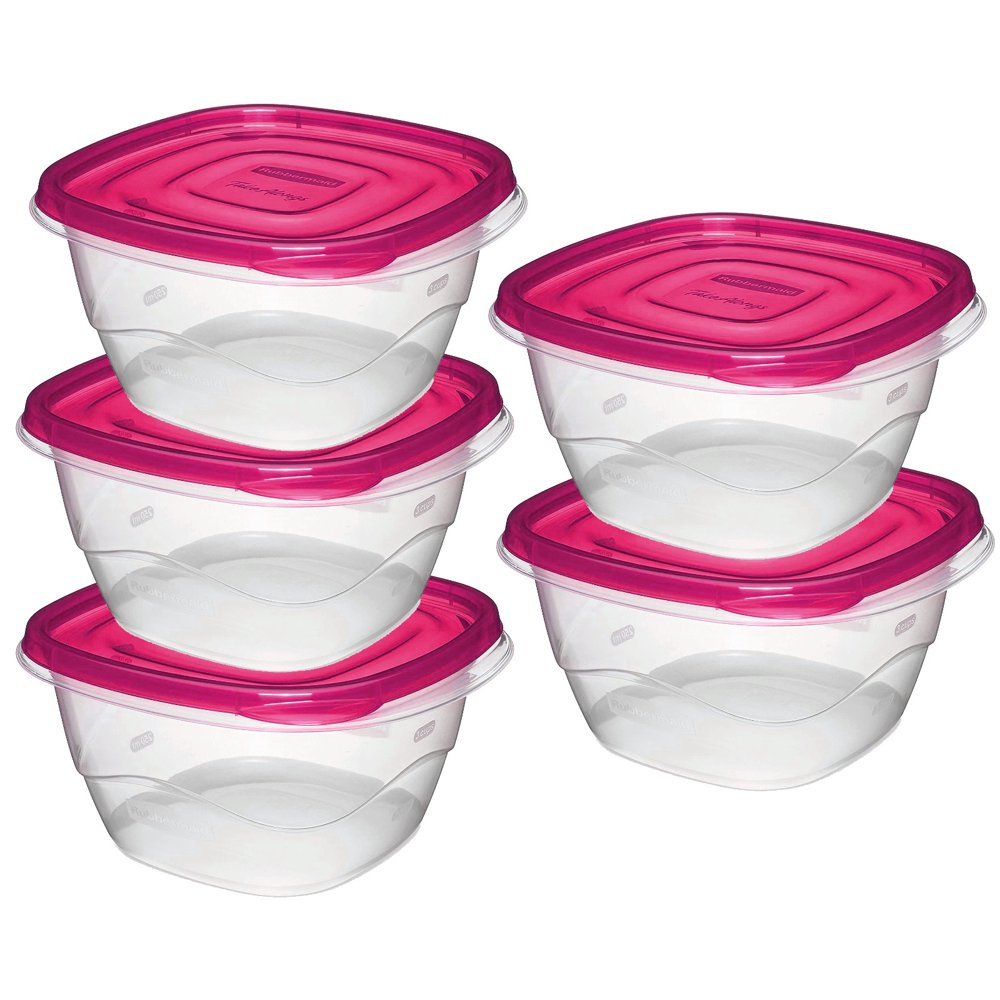 Rubbermaid TakeAlongs Food Storage Container, Deep Squares, 5.2 Cup, 5