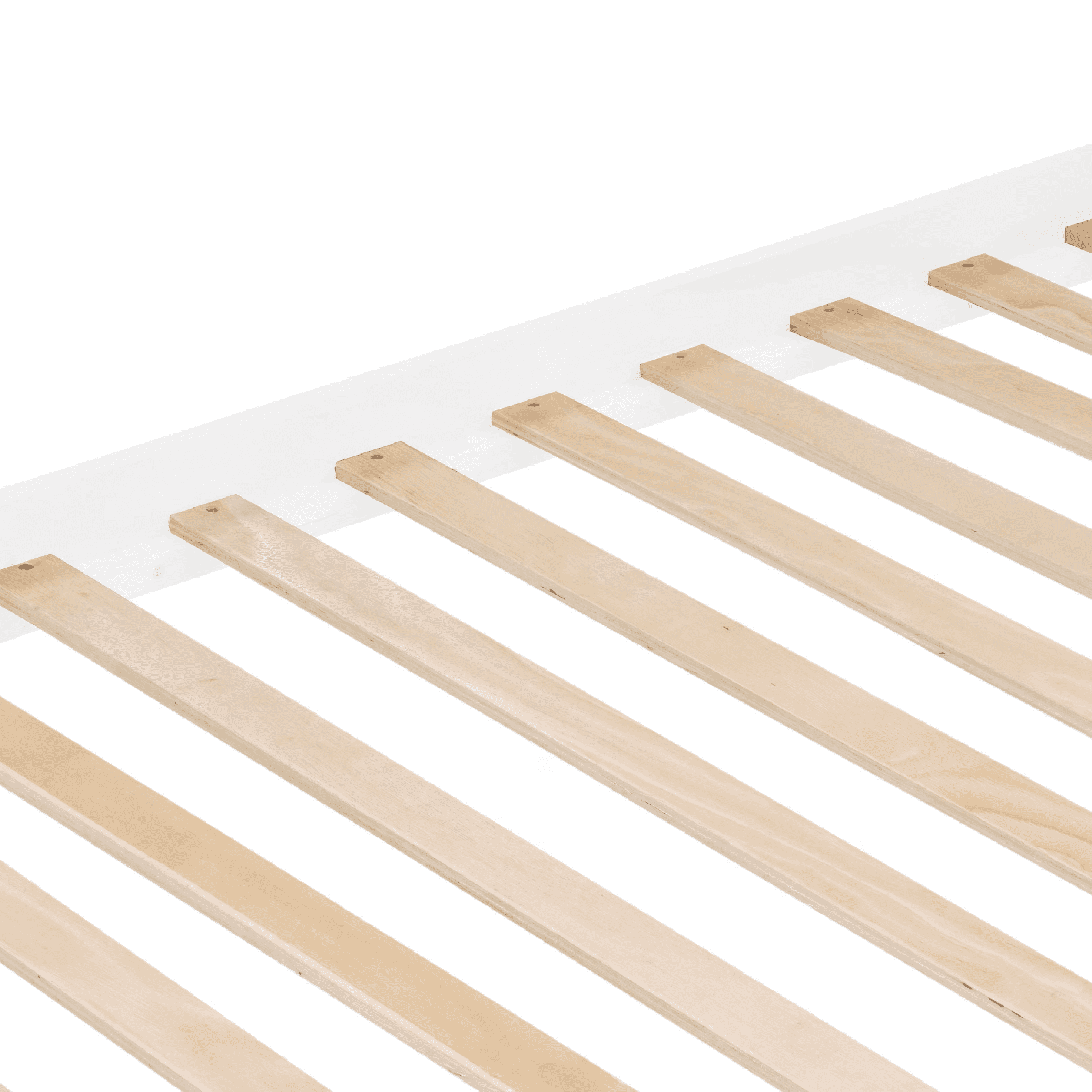 MAYEERTY Twin over Twin Bunk Bed with Thick Posts, Wooden Bed Frame with High Guardrail and Ladder for Kids, No Box Spring Needed, White