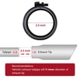 thumbnail image 3 of 2.5 Inch Inlet Exhaust Tip 2.5" x 4" x 12" Black Exhaust Tailpipe With Blot-On Design, Universal for Car, 3 of 4