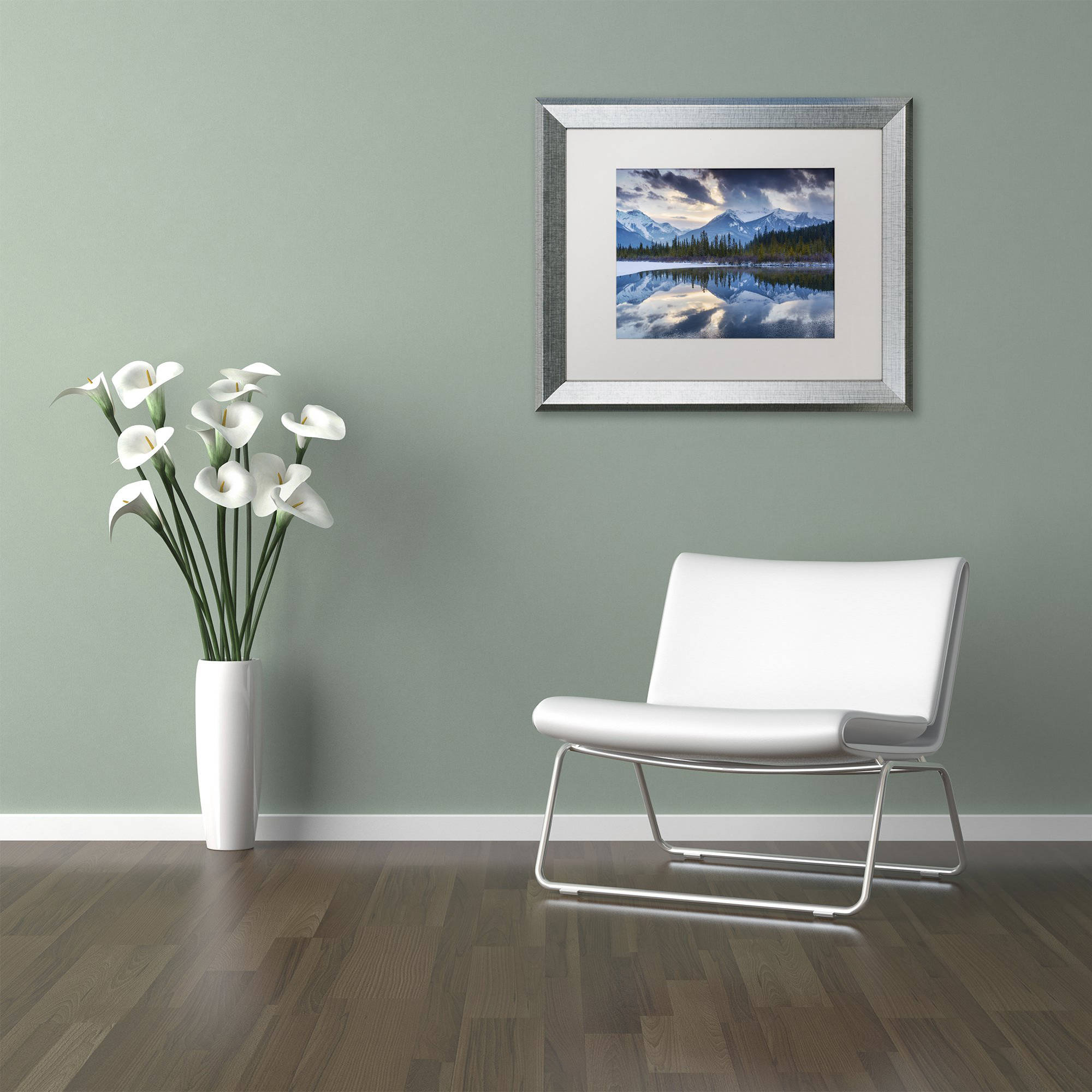 Trademark Fine Art 'Vermillion' Canvas Art by Michael Blanchette Photography, White Matte, Silver Frame