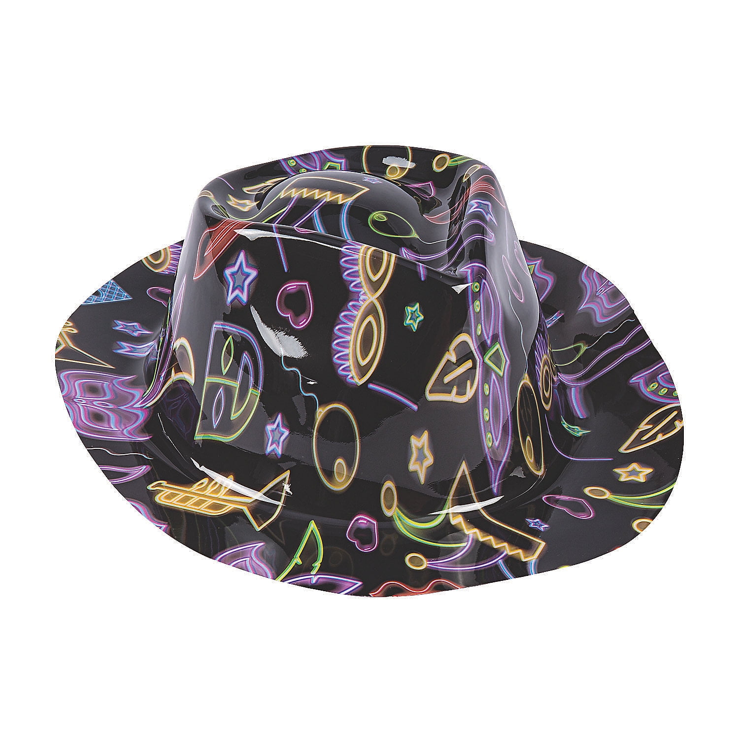 black mardi gras hat