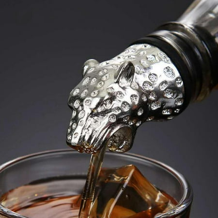

Vintage Champagne Pourer Decanter Saver Bottle - Leopard 10cm