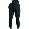 thumbnail image 2 of Taqqpue Womens Workout Leggings Yoga Pants Bubble Hip Lifting Exercise Fitness Running High Waist Yoga Pants Bootcut Crossover Yoga Leggings, 2 of 5