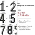 thumbnail image 5 of Floating Mount Colonial Cast Iron House Address Number, Rustic House Numbers, Number 7, 6.5 inches, Matte Black, KE-CL6-7, 5 of 5