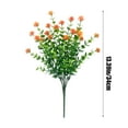 thumbnail image 2 of Tahtuvzn 2pcs 13.39" Simulation Eucalyptuss Tea Flowers Plastic Flower Bouquet Outdoor Holiday Decoration Home Garden, Plastic, Orange, Gifts for Family, 2 of 6