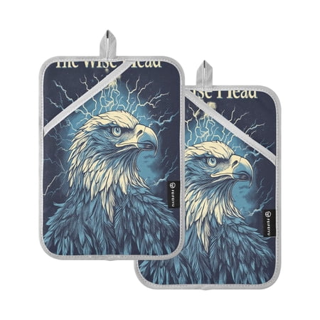 BZSMCE Pot Holder Oven Mitts Cooking baking Brave Eagle Pattern Creative Pattern Size:7x9.8in