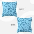 thumbnail image 3 of LNWH Decorative Pillow Covers, Blue Abstract Curve Square Sofa Decorative Knit Pillow Case, 12"x12", 3 of 8