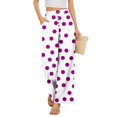 thumbnail image 2 of kaondbfi Fashion Casual Women's Wide Leg Pants High Elastic Waisted Pants Trousers with Pockets Summer Casual Pants for Women, 2 of 7