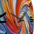 thumbnail image 3 of Designart "Symphony of Spirals IV" Abstract Spirals Oversized Wall Clock, 3 of 5