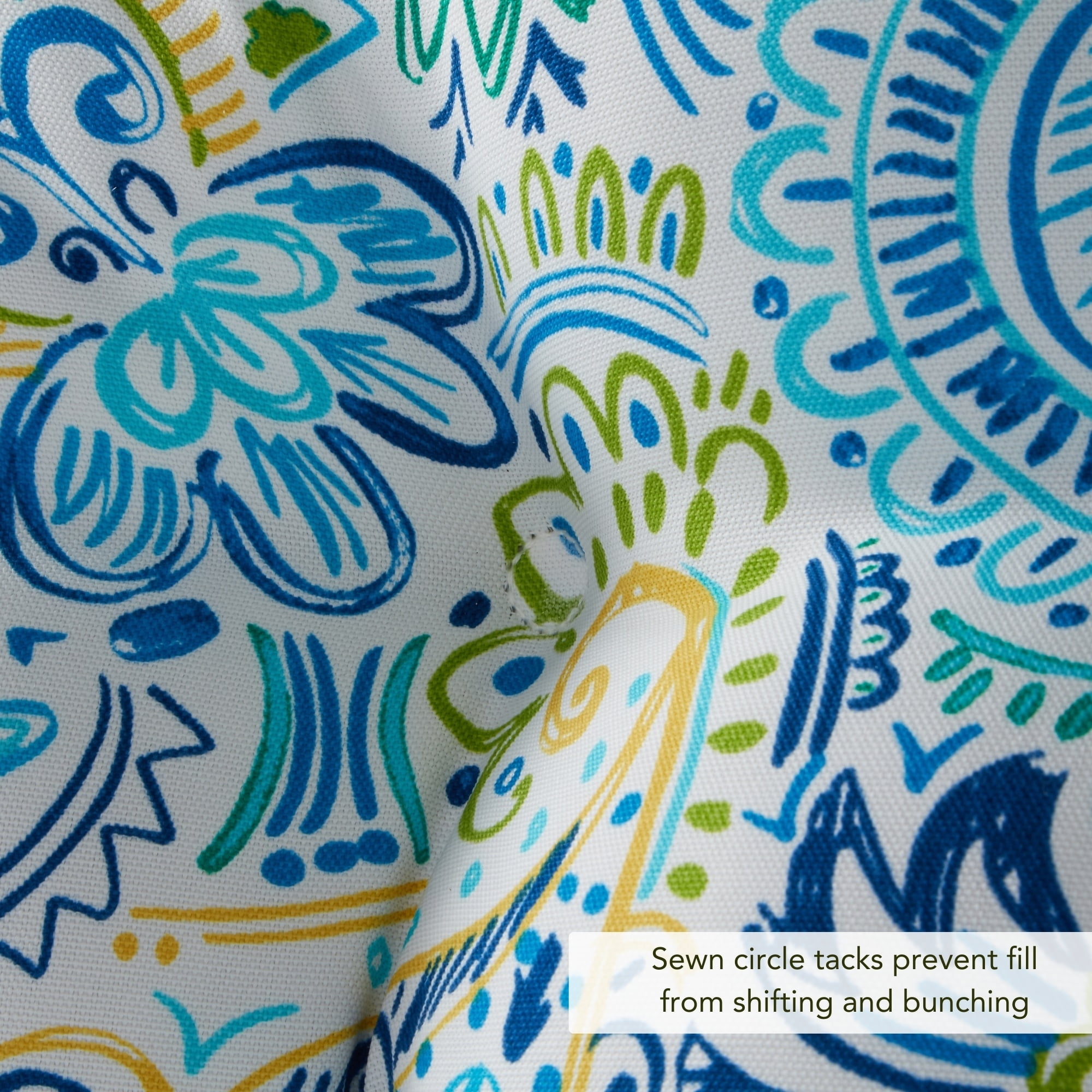 Baltic Paisley 44 x 22 in. Outdoor High Back Chair Cushion (2-Pack) by Greendale Home Fashions
