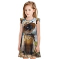 thumbnail image 1 of Vsdgher Chapeau de Soleil pour Filles Chemises de Nuit Manches Courtes à Volants Robe de Nuit Pyjama pour Fête Pyjama-TG, 1 of 6