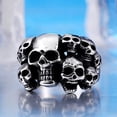 thumbnail image 2 of YAZI Home Genuine Stainless Steel Ring Jewelry for Men Fashion Punk Biker Skull Rings, 2 of 14