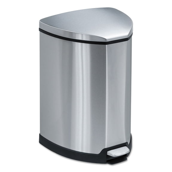 Safco Stainless Step-On 4 Gallon Receptacle in Stainless Steel