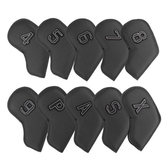 relayinert 10 Pcs Couvre-Chef de Golf en Fer, 4,5,6,7,8,9,A,S,P,X Convient à Toutes les Marques de Café Noir 8.5x16.5cm