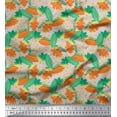 thumbnail image 1 of Soimoi Cotton Duck Fabric Berries & Autumn Leaves Printed Fabric 1 Yard 42 Inch Wide, 1 of 1