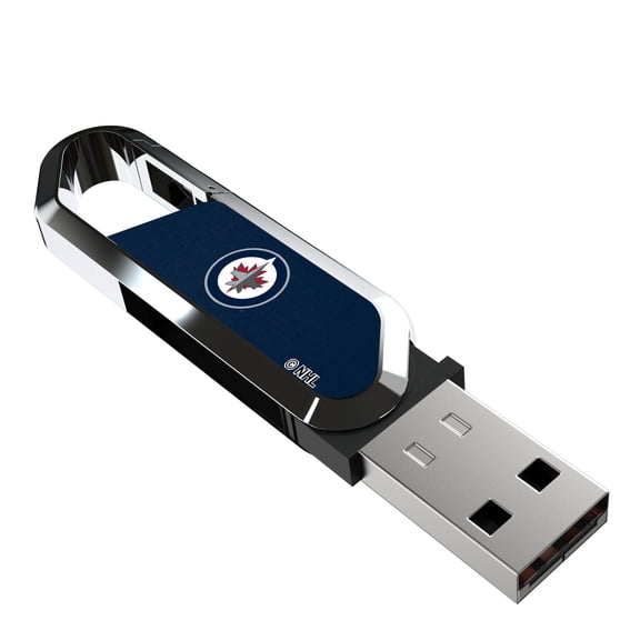 Winnipeg Jets Ice Flood Clip 64GB USB Flash Drive
