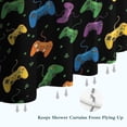 thumbnail image 6 of Multicolor Controllers Games Icons Black Pattern Shower Curtain 36"x72" ,Bathroom Decorative Shower Curtains Set with 12 Hooks,Modern Waterproof Washable Shower Curtain, 6 of 6