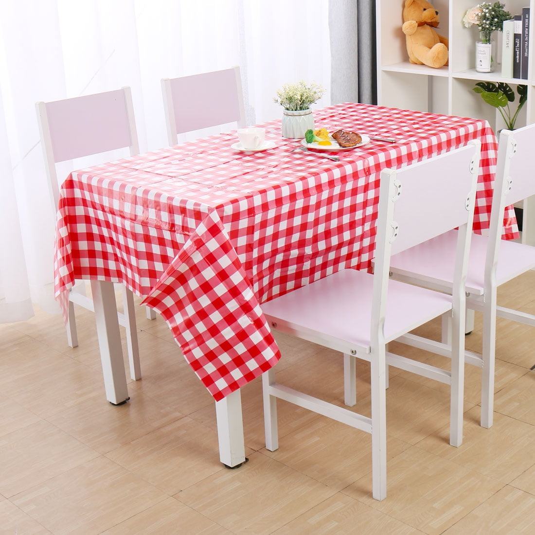 PIPPA BLACK VINYL WIPE CLEAN PVC TABLECLOTH