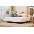 thumbnail image 6 of Full Size L-Shaped Linen Daybed with Solid Wood Legs|Two Sizes & Colors, 6 of 11