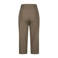 thumbnail image 5 of Trousers Pants for Women, Brown High Waisted Crop Work Pants Summer Casual Slacks Yoga Dress Pant, Summer Pants for Women 2025, S, Casual Pants for Women, S-5XL, Womens Work Pants, 5 of 7