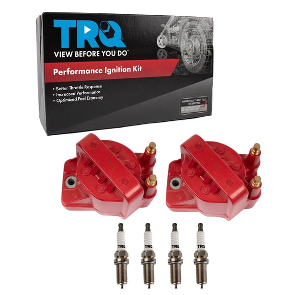 TRQ Ignition Coil and Spark Plug Kit 6 Piece Iridium Spark Plugs Fits 1991-1992 Isuzu Impulse