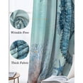 thumbnail image 3 of Coastal Seahorse Blue Blackout Curtains for Bedroom Living Room Darkening Curtains 54 Inch Long Summer Beach Nautical Coral Starfish Short Curtain for Small Window Treatment Grommet Drapes 52"x54"x2, 3 of 9