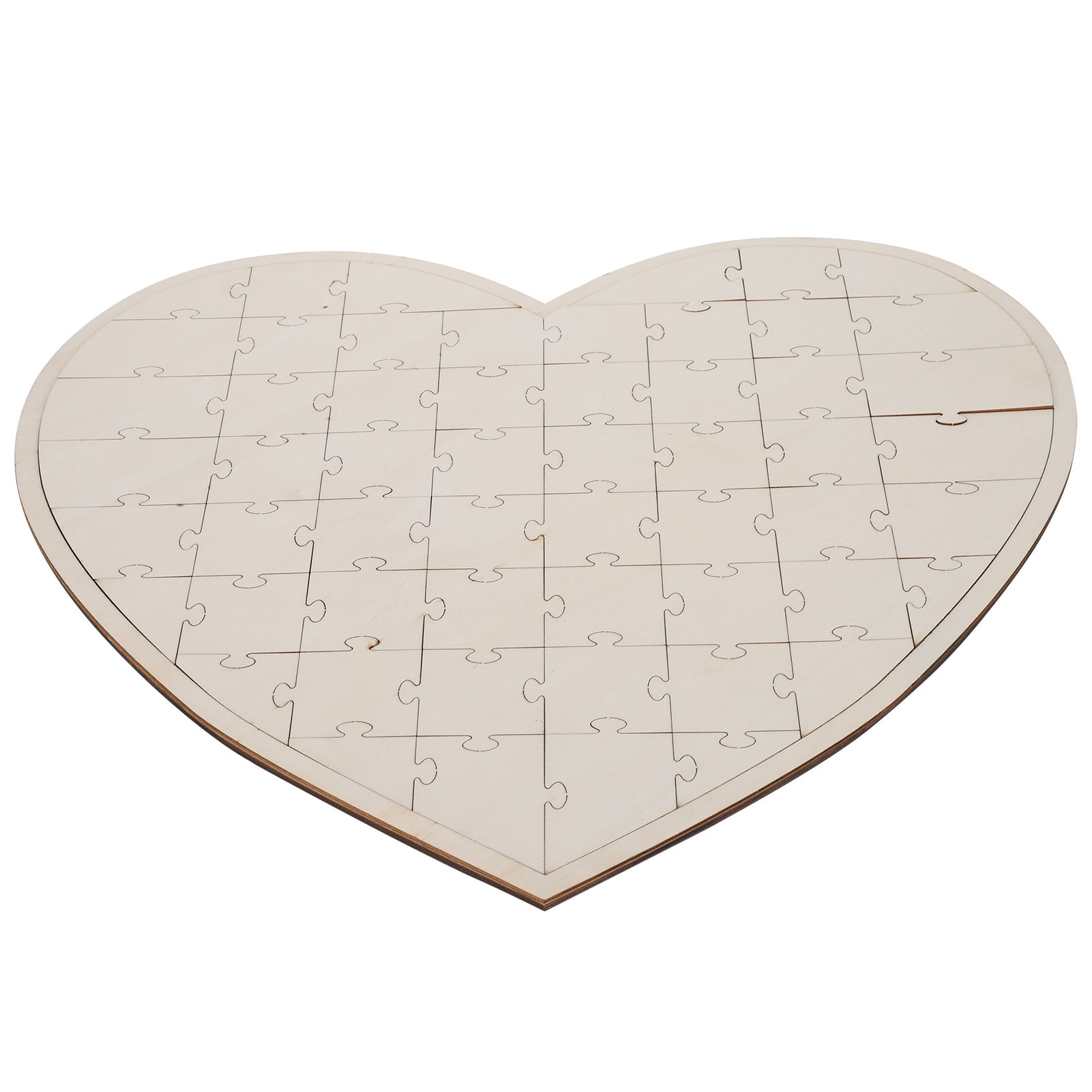 Details about   Wooden Heart Puzzle Wedding Games Personalization Message Board Craft Decor 