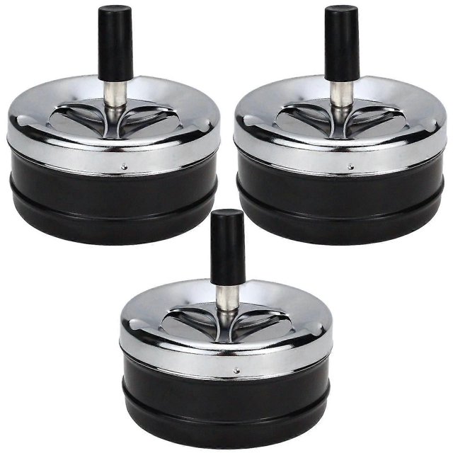 3 Pcs Cendrier Cendrier Rond Cendrier à Pousser pour Cigarette avec Plateau Cendrier Sans Cendrier Rotatif Cendrier Moderne Cendrier Rotatif