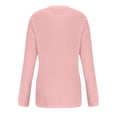 thumbnail image 5 of Lovskoo Sweaters for Women Trendy V-Neck Long Sleeve Top Solid Pocket Sweater Pink, 5 of 6